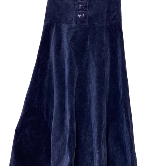 Aida Zak London Women's Modcloth Natalia Navy Blue Corduroy Skirt Size M - Picture 11 of 14